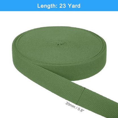 uxcell 23 Yards Cotton Twill Tape, 3/4-inch Herringbone Webbing Ribbon Bias Binding Tapes for Clothes Sewing, DIY Crafting (Blue Green) - color: Blue Green, size: 3/4-inch