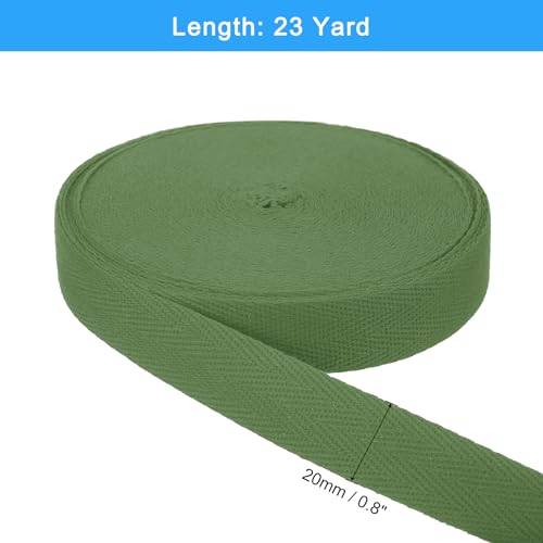 uxcell 23 Yards Cotton Twill Tape, 3/4-inch Herringbone Webbing Ribbon Bias Binding Tapes for Clothes Sewing, DIY Crafting (Blue Green) - color: Blue Green, size: 3/4-inch