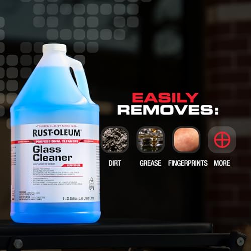 Rust-Oleum Professional Cleaners Glass Cleaner | One Gallon (128oz) | Ready to Use Refill Bottle | Professional Strength | Ammonia Free - size: 128 Fl Oz (Pack of 1)