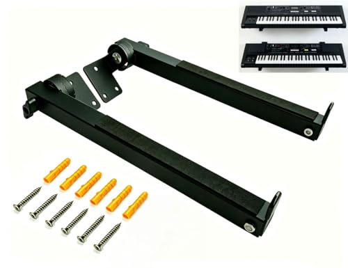 Heavy-Duty Steel Slatwall piano wall mount ,Can be rotated by 180°,Telescoping Arms (12"-18") for Keyboard Holder,Piano Stand,Piano Keyboard Stand, Music Production Equipment(1 Pair)