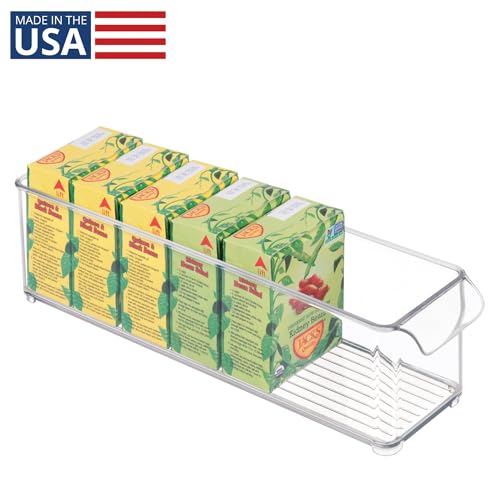 iDesign Stackable Fridge Storage Bin, Clear - style: Pack of 1