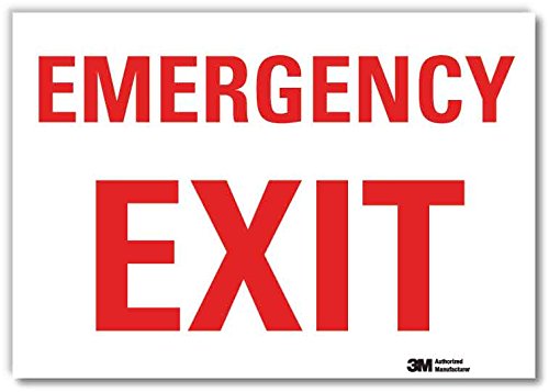 SmartSign “Emergency Exit” Label | 7" x 10" 3M Engineer Grade Reflective - color: Emergency Exit Sign, size: 7" x 10" Reflective Decal