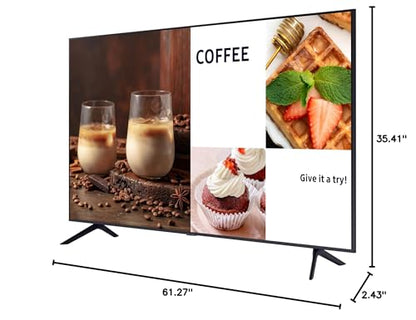 SAMSUNG 70-Inch Class Crystal UHD 4K BEC-H Series HDR Pro TV w/ 3D Surround Sound, PurColor, Contrast Enhancer, Use for Digital Signage Displays, Commercial TV, Alexa Built-In (LH70BECHLG, 2023 Model) - size: 70-inch, style: 2023 Version