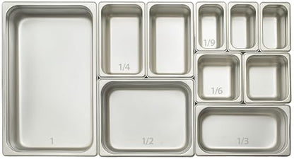 Winco Half Size Stainless Steel Steam Pan - size: 1.25" Deep