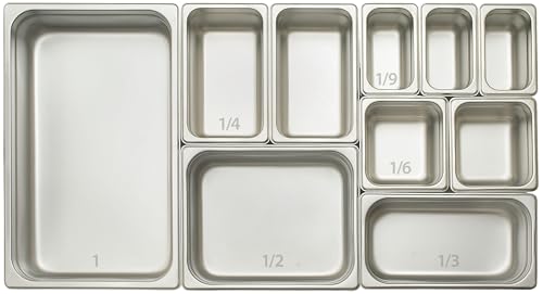 Winco Half Size Stainless Steel Steam Pan - size: 1.25" Deep
