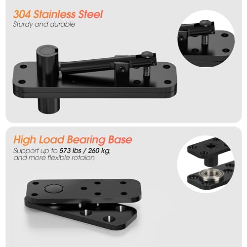 Pivot Hinge, Heavy Duty Hidden Door Hinge for Wood Secret Door - color: Large