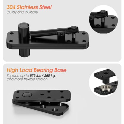 Pivot Hinge, Heavy Duty Hidden Door Hinge for Wood Secret Door - color: Large