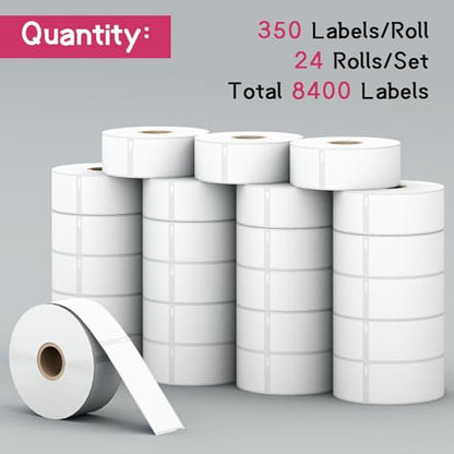 24 Rolls, 8400 Address Labels Replacement for DYMO 30252 (1-1/8" x 3-1/2") - size: 1-1/8" x 3-1/2" | 30252-24 Rolls