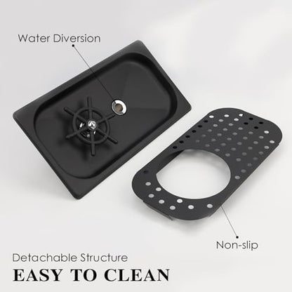 Pitcher Washer, Espresso Washer, Drainage and Drip Tray Stainless Steel Bar Glass Washer is The Sink, and The Cup Spray Washer is The Home Kitchen Hotel Cafe Restaurant (Black) - color: Black