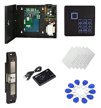 MENGQI-CONTROL Crash bar Latch Panic Bar Strike Lock Access Control keyless Entry for Emergency Door Fire Exit Door Commercial Emergency Exit Bar Security Control Power Supply Box APP remote Open Door - style: 1Door PushBar Strike
