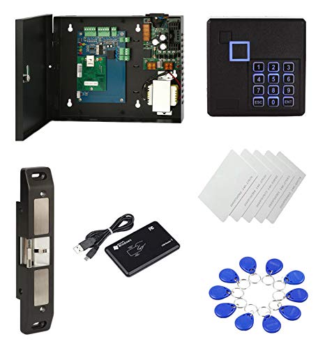 MENGQI-CONTROL Crash bar Latch Panic Bar Strike Lock Access Control keyless Entry for Emergency Door Fire Exit Door Commercial Emergency Exit Bar Security Control Power Supply Box APP remote Open Door - style: 1Door PushBar Strike