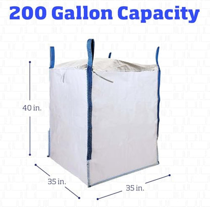DURASACK Heavy Duty Builder's Bulk Bags 200 Gallon, Open Top