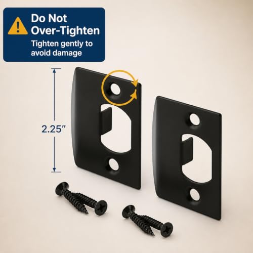 Prime-Line E 2793 Latch Strike Plate, Matte Black Finish (2 Pack) - color: Matte Black