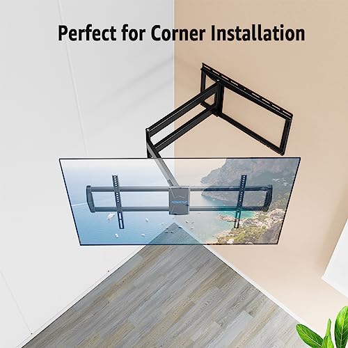 MOUNTUP Long Arm TV Wall Mount with 40’’ Extension, Full Motion TV Mount for Most 42''-90'' TVs, Corner Bracket with Swivel Tilt Max VESA 800x400mm Load Up to 150 LBS Fit 16/18/24'' Stud MU0059 - size: 42-90 inch, 150 lbs, Indoor 40.4 inch Arm