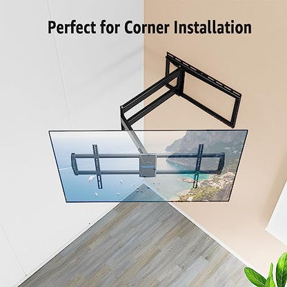 MOUNTUP Long Arm TV Wall Mount with 40’’ Extension, Full Motion TV Mount for Most 42''-90'' TVs, Corner Bracket with Swivel Tilt Max VESA 800x400mm Load Up to 150 LBS Fit 16/18/24'' Stud MU0059 - size: 42-90 inch, 150 lbs, Indoor 40.4 inch Arm