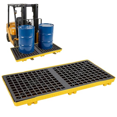 2 Drum Spill Pallet, 2000 lbs Forkliftable Tray