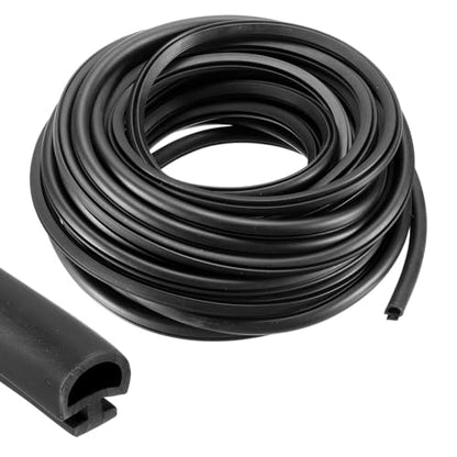 PATIKIL Window Weather Stripping Door Seal, 5/16" Wide Bulb Bubble TPE Weatherstrip Seal for 3/16" Slot Door Frame Window (10 m/33 ft, Black) - size: 3/16 Inch
