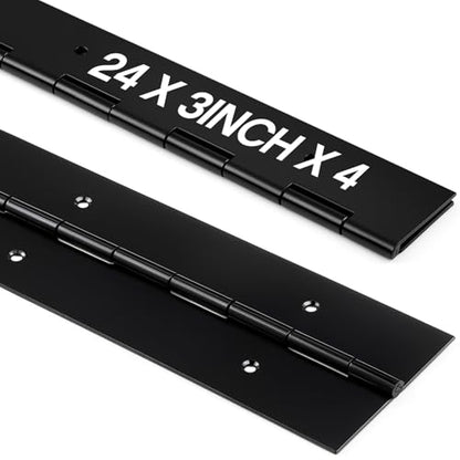 Zonon 4 Pack Heavy Duty Piano Hinge 36'' x 3 '' Width 0.060'' Thick, Black - color: Black, size: 36''