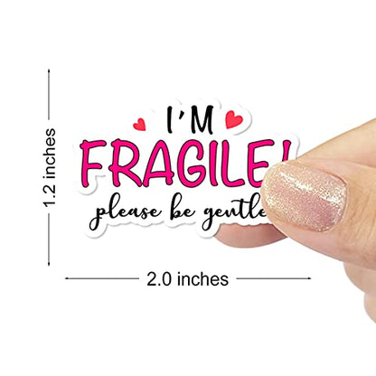 Wailozco Funny Fragile Stickers,I’m Fragile Please Be Gentle Packaging Sticker for Mailing Envelopes Small Business Shipping Package 500 Labels Per Roll - color: Please Be Gentle
