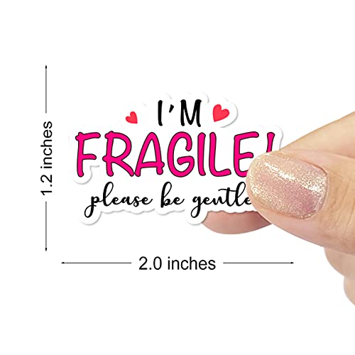 Wailozco Funny Fragile Stickers,I’m Fragile Please Be Gentle Packaging Sticker for Mailing Envelopes Small Business Shipping Package 500 Labels Per Roll - color: Please Be Gentle