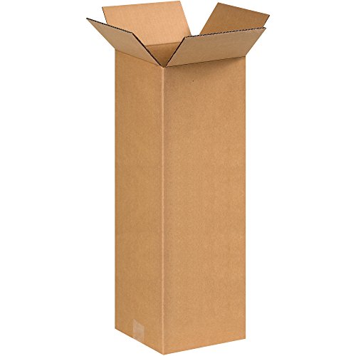 BOX USA 8x8x20 Tall Corrugated Boxes, Tall, 8L x 8W x 20H, Pack of 25 | Shipping, Packaging, Moving, Storage Box for Home or Business, Strong Wholesale Bulk Boxes - size: 8" x 8" x 20"