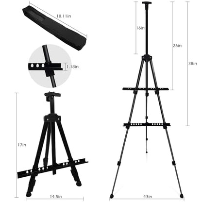 NS JYMB Easel Stand for Sign and Painting, 17-66 Inch, Black 2 Pack - style: 66Black 2pack