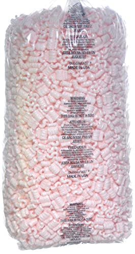 Bubblefast! brand 3.5 cu. ft. (22.5 Gallons) anti-static packing peanuts popcorn made from 100% recycled material (Pink) … - color: Pink