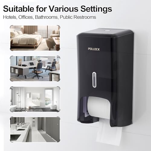 Pollock Commercial Twin Jumbo Toilet Tissue Dispenser - color: Blk-5022-b