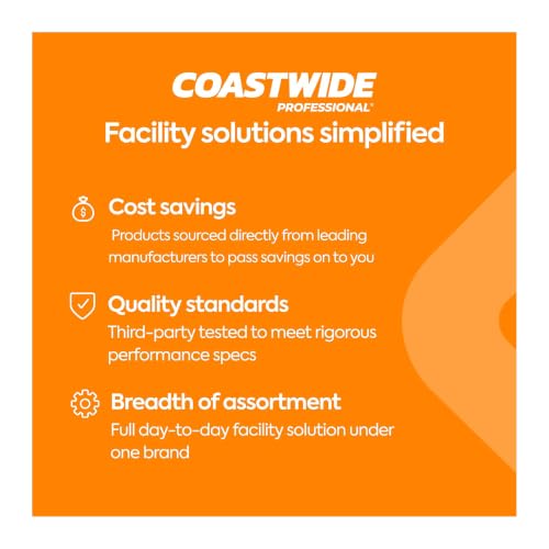Staples Coastwide Professional Recycled Jumbo Toilet Paper, 2 - ply, White, 1000 ft./Roll, 12 Rolls/Case - size: 12 Count (Pack of 1), style: 1,000 ft.