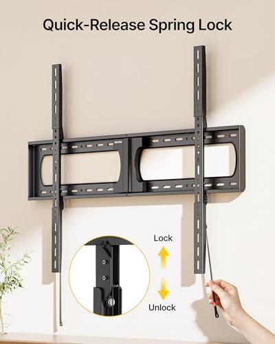 monTEK Heavy Duty Fixed TV Wall Mount for 37-150 Inch TVs, Up to 375 lbs - size: 37-150'' Fixed