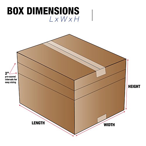 Tape Logic Shipping Boxes Multi-Depth 12"L x 10"W x 8"H, 25-Pack | Corrugated Cardboard Box for Packing, Moving and Storage - size: 12 x 10 x 8"