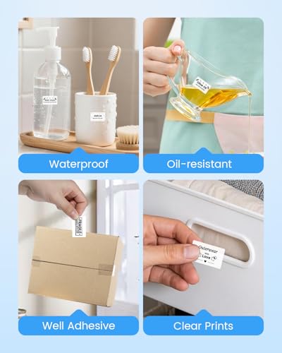 Phomemo M110 Labels- 370 Pcs for M110/M100/M220/M221/M108/M250/M260 Label Printer, 0.98" X 0.59"(25x15mm), Small Address Label,Home, Office - size: 0.98" x 0.59"