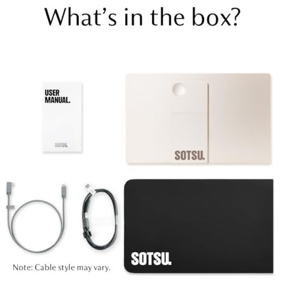 SOTSU FlipAction Go 14" Premium Portable Monitor | Full HD 1080p | 400 Nits | 100% sRGB | Robust yet Lightweight | Pivoting Landscape & Portrait Display | Tempered Glass Cover | USB-C & Mini HDMI | 5W - color: Moonlight