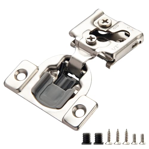 10 Pcs 1/2" Overlay Soft Close Cabinet Hinges 105° 3D Adjustable - size: 1/2”