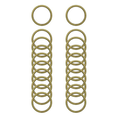 40pcs 4 Sizes O Rings Welded Strong Metal Heavy Duty Round Ring for Pet Collars Buckle Belts Strap Webbing Sewing - color: 1"(25mm) Bronze 20pcs