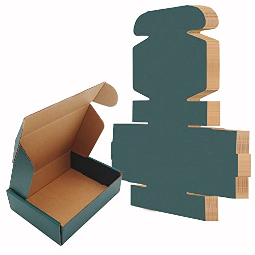 Green Recyclable Cardboard Small Gift Mailer Boxes for Shipping Packaging Craft Gifts Giving Products (25 Pack, 7.2 x 5.2 x 2 Inch) - color: Green, size: 7.2 x 5.2 x 2 Inch