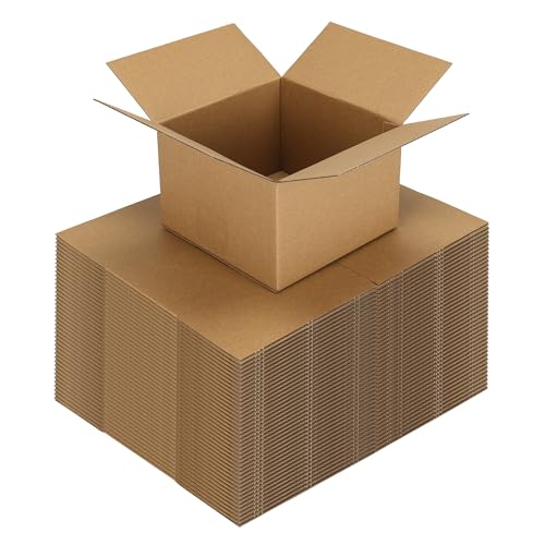 CRUGLA 40 Packs 6x6x4 Shipping Boxes, Brown Mailing Boxes - size: 6x6x4 Inch
