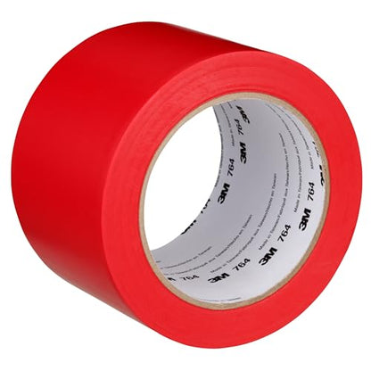 3M General Purpose Vinyl Tape 764, Red, 3 in x 36 yd, 5 mil, 1 Roll - color: Red, size: 3 in x 1296 in