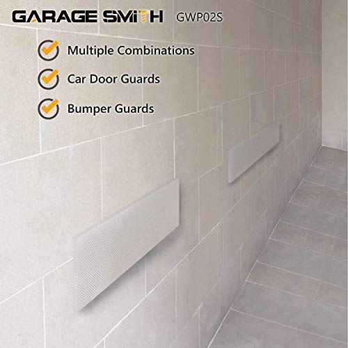 AMPULLA GWP02S Garage Wall Protector Car Door Protectors, Designed in Germany (2, White) - color: White