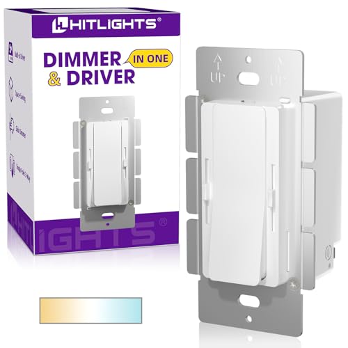 HitLights 120W LED Driver and CCT Dimmer Switch, 120VAC to 12VDC, UL Listed