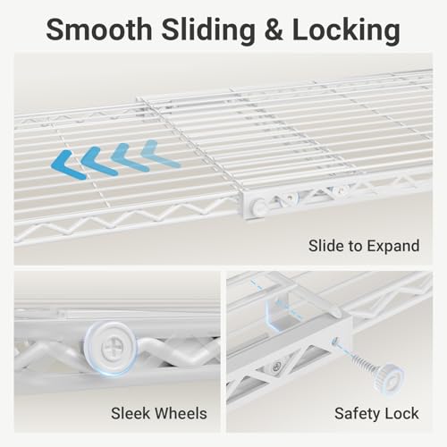 VIPEK X3 Expandable Heavy Duty Clothes Rack Closet Organizer System White - color: White, size: X3