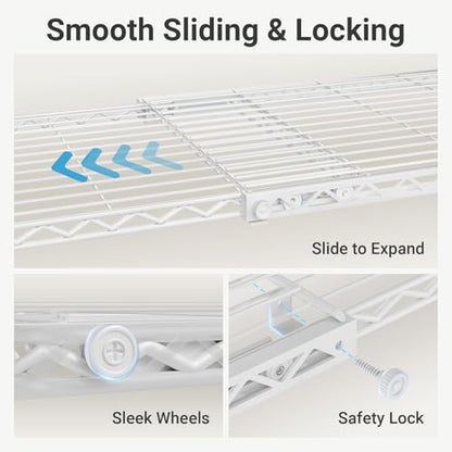 VIPEK X3 Expandable Heavy Duty Clothes Rack Closet Organizer System White - color: White, size: X3