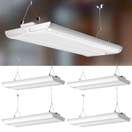 Lightdot 2FT LED High Bay Shop Lights, 100-277V 【Driver Equipped】 200W 28000LM [Eqv.800W MH] 5000K Large Coverage Linear 2x2 High Bay LED Fixtures for Warehouse Garage -ETL Listed, 4Pack - size: 2FT