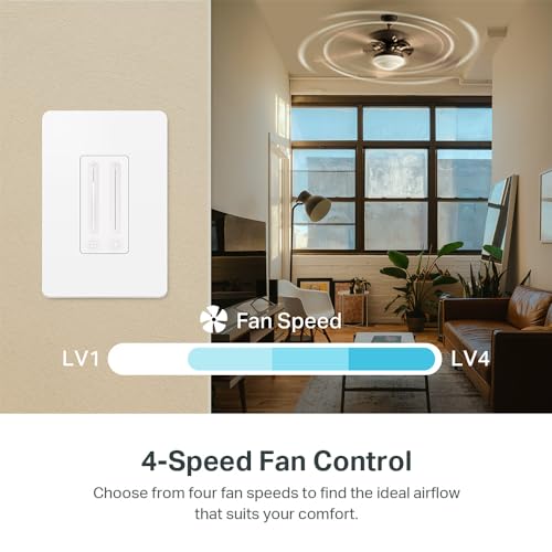 Kasa Smart Ceiling Fan Control & Dimmer Switch, KS240, Single Pole
