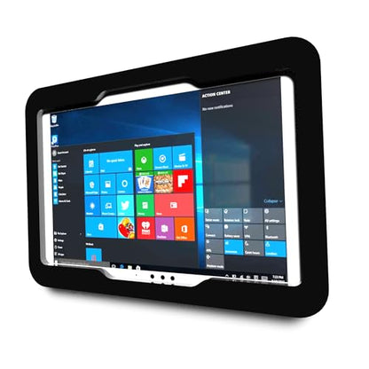 Anti-Theft Acrylic Case with 360 Rotate 180 Swivel Metal Desktop Stand for MS Surface Pro 3/4/5/6/7 Tablet (Black) - color: Black, size: Surface Pro 3/4/5/6/7