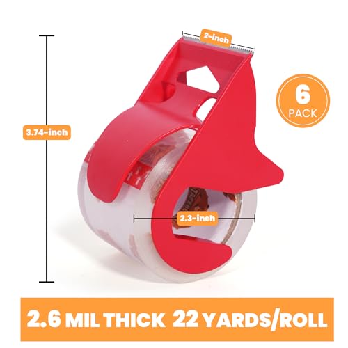 TAPEBEAR 1.5" Core Packing Tape Refills No Noise 2.6mil Thick