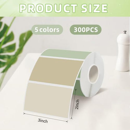 Starboling 3" x 2" Thermal Labels,Self-Adhesive Rectangle Thermal Printer Sticker,for Price,Barcode,Mailing,Name（Green Gradient） - color: 2''x3''gradient Green, size: 2''x3''