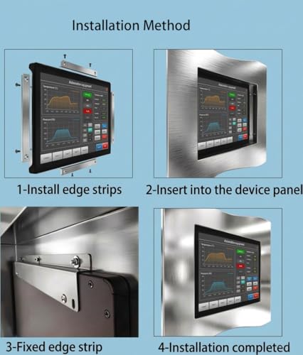 12.1 Inch Open Frame Capacitive Touchscreen Monitor - 1024x768 XGA 4:3 LCD Display with HDMI VGA and IK09 IP65 - for Industrial Automation POS Kiosk ATM HMI and 10-Point Touch Digital Signage - size: 12.1