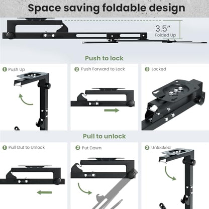 Ceiling TV Mount Flip Down for 23-55'' TV, Manual Drop Down TV Mount