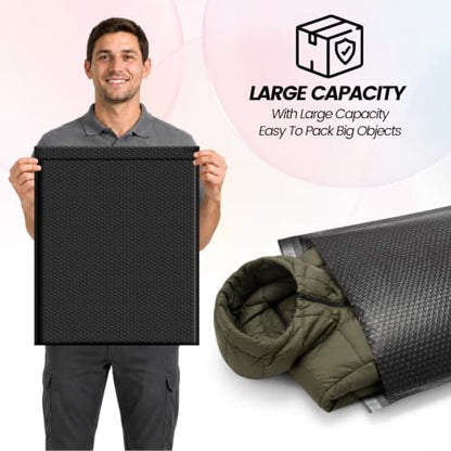 Fuxury Bubble Mailers 19x24" 120 Pack Black Large Padded Envelopes bulk - color: Black, size: 19x24" 120PC